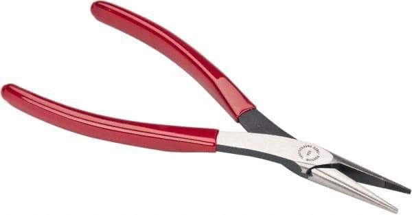 Proto - 7-25/32" OAL, 1-9/16" Jaw Length x 17/32" Jaw Width, Long Nose Needle Nose Pliers - Serrated Jaw, Plastisol Handles - Eagle Tool & Supply