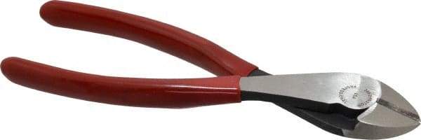 Proto - 7-5/16" OAL, Diagonal Cutter - 23/32" Jaw Length x 7/8" Jaw Width, Round Head, Plastisol Handle - Eagle Tool & Supply