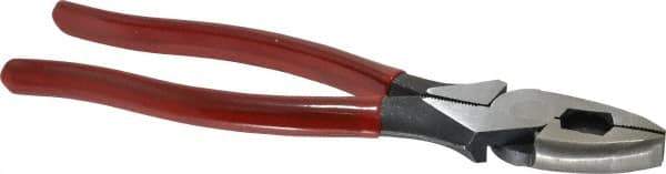 Proto - 9-1/4" OAL, 1-9/16" Jaw Length x 1-9/32" Jaw Width, Linesman's Pliers - Standard Jaw, Flat Nose Head, Plastisol Handles - Eagle Tool & Supply