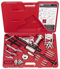 Proto - 22 Piece, 6 Ton Capacity, 7" Spread, Standard Puller Set - 8 Jaws, 6" Reach - Eagle Tool & Supply