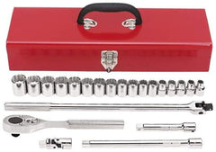 Proto - 22 Piece 1/2" Drive Socket Set - 12 Points, 10mm to 26mm Range, Metric Measurement Standard - Eagle Tool & Supply