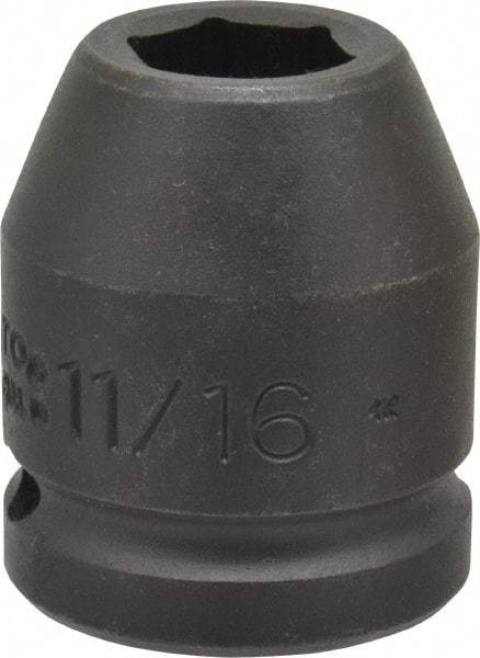 Proto - 3/4" Drive 11/16" Standard Impact Socket - 6 Points, 1-15/16" OAL - Eagle Tool & Supply