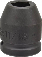 Proto - 3/4" Drive 11/16" Standard Impact Socket - 6 Points, 1-15/16" OAL - Eagle Tool & Supply