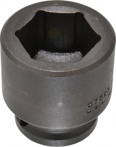 Proto - 3/4" Drive 1-7/16" Standard Impact Socket - 6 Points, 2-5/16" OAL - Eagle Tool & Supply