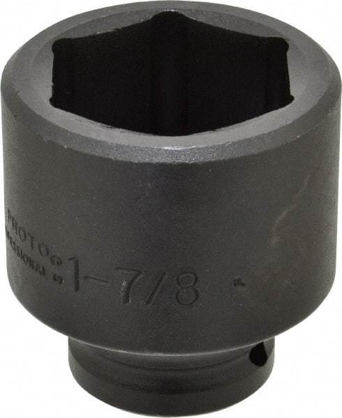 Proto - 3/4" Drive 1-7/8" Standard Impact Socket - 6 Points, 2-13/16" OAL - Eagle Tool & Supply