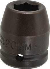 Proto - 3/4" Drive 20mm Standard Impact Socket - 6 Points, 1-59/64" OAL - Eagle Tool & Supply