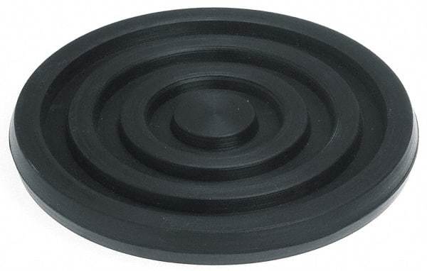 Mason Ind. - 3/8" Thick, 6" Diam, Nitrile, Machinery Leveling Pad & Mat - 1,000 Lb Max Load, Black - Eagle Tool & Supply