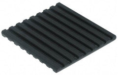 Mason Ind. - 6" Long x 6" Wide x 3/8" Thick, 6" Diam, Neoprene, Machinery Leveling Pad & Mat - 1,000 Lb Max Load, Black - Eagle Tool & Supply