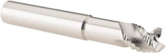 Iscar - 1/2" Diam, Coarse Pitch, 1/2" LOC, 3 Flute Solid Carbide 0.008" Corner Radius Roughing End Mill - Uncoated, 3-1/2" OAL, 1/2" Shank Diam, Single End, Centercutting, 45° Helix - Eagle Tool & Supply