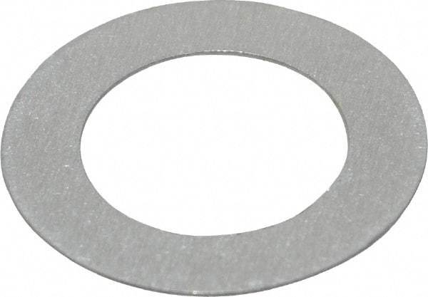 Made in USA - 0.016" Thick, 5/8" Inside x 1" OD, Round Shim - 9/16" Screw, Uncoated Commercial Aluminum - Eagle Tool & Supply