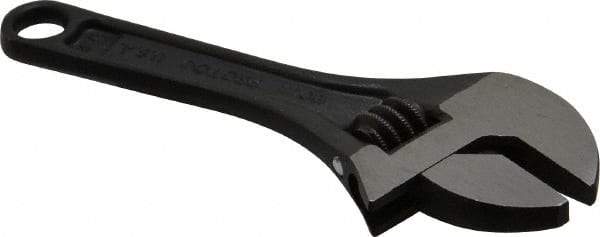 Proto - 1/2" Jaw Capacity, 4" Standard Adjustable Wrench - Steel, Black Finish - Eagle Tool & Supply