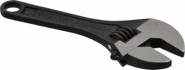 Proto - 1/2" Jaw Capacity, 4" Locking Adjustable Wrench - Steel, Black Finish - Eagle Tool & Supply