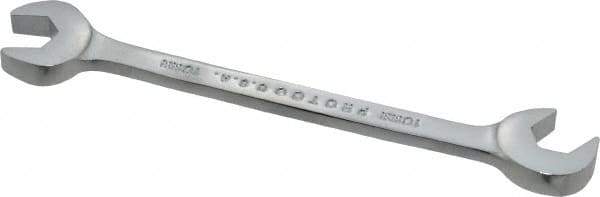 Proto - 10mm Standard Open End Wrench - 4-7/8" OAL, Double End, Chrome Finish, 15° & 60° Head Angle - Eagle Tool & Supply