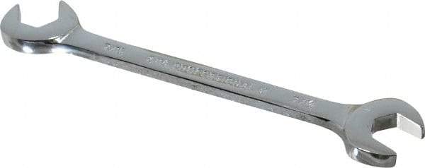 Proto - 7/16" Standard Open End Wrench - 5" OAL, Double End, Chrome Finish, 15° & 60° Head Angle - Eagle Tool & Supply