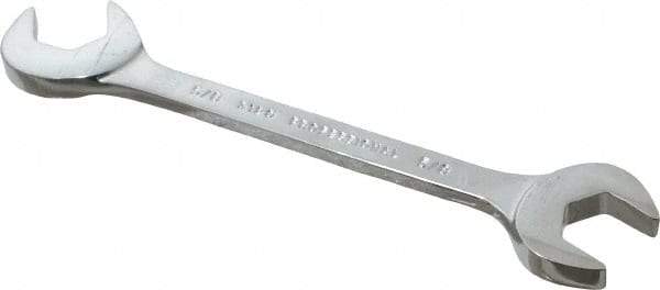 Proto - 5/8" Standard Open End Wrench - 6" OAL, Double End, Chrome Finish, 15° & 60° Head Angle - Eagle Tool & Supply