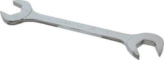 Proto - 1" Standard Open End Wrench - 9-1/2" OAL, Double End, Chrome Finish, 15° & 60° Head Angle - Eagle Tool & Supply