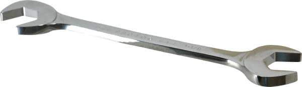 Proto - 1-1/8" Standard Open End Wrench - 11" OAL, Double End, Chrome Finish, 15° & 60° Head Angle - Eagle Tool & Supply