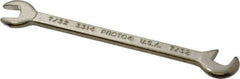 Proto - 7/32" Stubby Open End Wrench - 3" OAL, Double End, Satin Finish, 15° & 75° Head Angle - Eagle Tool & Supply