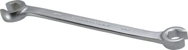 Proto - 13 x 14mm, Chrome Finish, Open End Flare Nut Wrench - 6 Points, 7-1/2" OAL, Steel, Double End Head - Eagle Tool & Supply