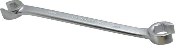 Proto - 15 x 17mm, Chrome Finish, Open End Flare Nut Wrench - 6 Points, 8" OAL, Steel, Double End Head - Eagle Tool & Supply