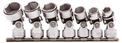 Proto - 7 Piece 3/8" Drive Standard Socket Set - 6 Points, 3/8 to 3/4", Inch Measurement Standard - Eagle Tool & Supply