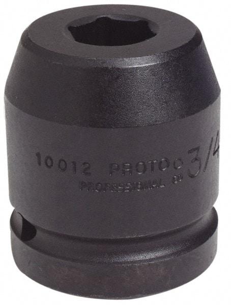 Proto - 1" Drive 4-1/8" Standard Impact Socket - 6 Points, 5-1/2" OAL - Eagle Tool & Supply