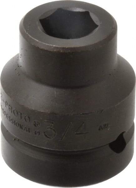 Proto - 1" Drive 3/4" Standard Impact Socket - 6 Points, 2-7/16" OAL - Eagle Tool & Supply