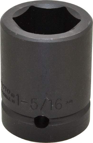 Proto - 1" Drive 1-5/16" Standard Impact Socket - 6 Points, 2-3/4" OAL - Eagle Tool & Supply