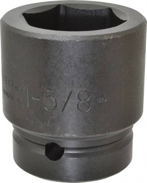 Proto - 1" Drive 1-5/8" Standard Impact Socket - 6 Points, 2-5/8" OAL - Eagle Tool & Supply