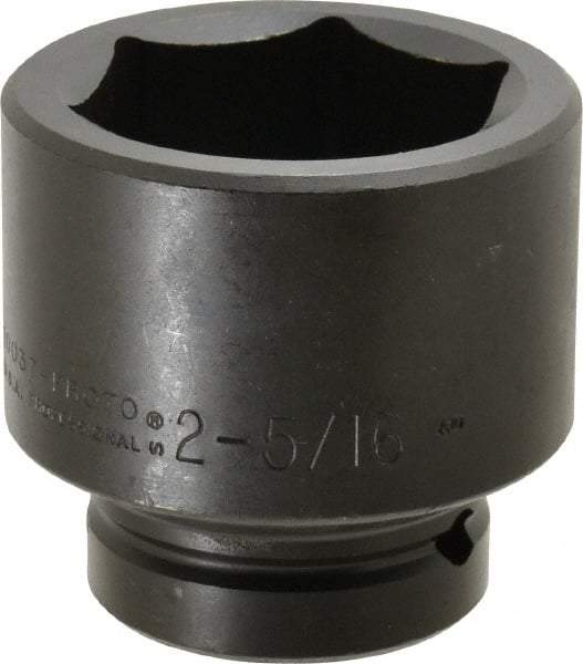 Proto - 1" Drive 2-5/16" Standard Impact Socket - 6 Points, 3-21/64" OAL - Eagle Tool & Supply
