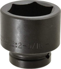 Proto - 1" Drive 2-5/16" Standard Impact Socket - 6 Points, 3-21/64" OAL - Eagle Tool & Supply