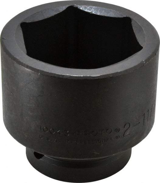 Proto - 1" Drive 2-11/16" Standard Impact Socket - 6 Points, 3-21/32" OAL - Eagle Tool & Supply