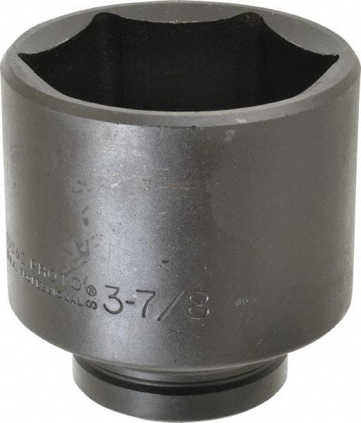 Proto - 1" Drive 3-7/8" Standard Impact Socket - 6 Points, 5" OAL - Eagle Tool & Supply