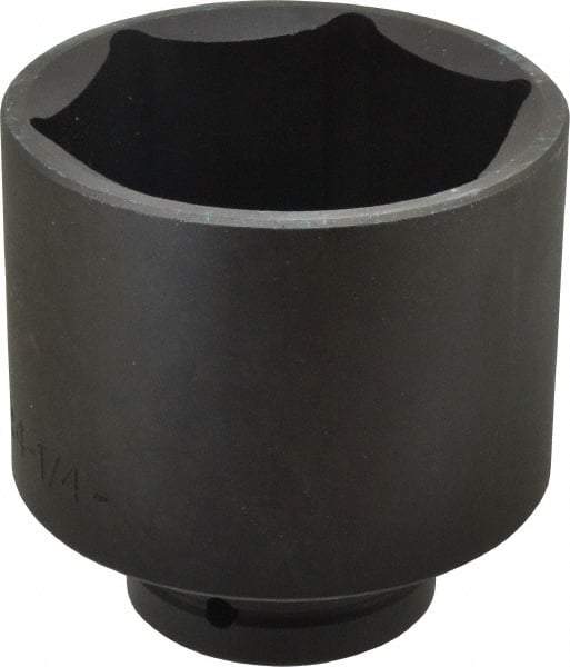 Proto - 1" Drive 4-1/4" Standard Impact Socket - 6 Points, 5-1/2" OAL - Eagle Tool & Supply