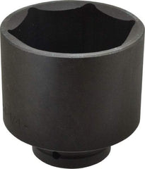 Proto - 1" Drive 4-1/4" Standard Impact Socket - 6 Points, 5-1/2" OAL - Eagle Tool & Supply