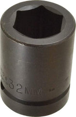 Proto - 1" Drive 32mm Standard Impact Socket - 6 Points, 2-7/16" OAL - Eagle Tool & Supply