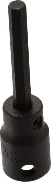 Proto - 3/8" Drive, 7/32" Impact Hex Bit Socket - 1-5/8" Bit Length, 2-23/32" OAL - Eagle Tool & Supply