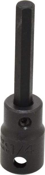 Proto - 3/8" Drive, 1/4" Impact Hex Bit Socket - 1-5/8" Bit Length, 2-23/32" OAL - Eagle Tool & Supply