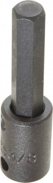 Proto - 3/8" Drive, 3/8" Impact Hex Bit Socket - 1-5/8" Bit Length, 2-23/32" OAL - Eagle Tool & Supply