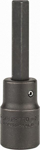 Proto - 1/2" Drive, 3/8" Impact Hex Bit Socket - 1-3/4" Bit Length, 3-1/4" OAL - Eagle Tool & Supply