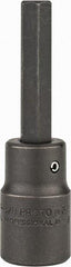 Proto - 1/2" Drive, 3/8" Impact Hex Bit Socket - 1-3/4" Bit Length, 3-1/4" OAL - Eagle Tool & Supply