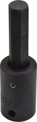 Proto - 1/2" Drive, 1/2" Impact Hex Bit Socket - 1-7/8" Bit Length, 3-5/8" OAL - Eagle Tool & Supply