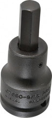 Proto - 3/4" Drive, 9/16" Impact Hex Bit Socket - 1-3/8" Bit Length, 3-3/4" OAL - Eagle Tool & Supply