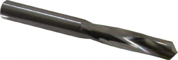 Atrax - 0.295" 135° Spiral Flute Solid Carbide Screw Machine Drill Bit - Bright Finish, Right Hand Cut, 1-9/16" Flute Length, 2-3/4" OAL, Split Point, Straight Shank - Eagle Tool & Supply