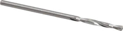 Atrax - #48 135° Spiral Flute Solid Carbide Screw Machine Drill Bit - Bright Finish, Right Hand Cut, 11/16" Flute Length, 1-11/16" OAL, Split Point, Straight Shank - Eagle Tool & Supply
