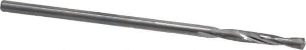 Atrax - #53 135° Spiral Flute Solid Carbide Screw Machine Drill Bit - Bright Finish, Right Hand Cut, 1/2" Flute Length, 1-1/2" OAL, Split Point, Straight Shank - Eagle Tool & Supply