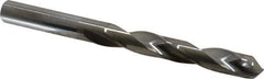Atrax - 5/16" 118° Solid Carbide Jobber Drill - Bright Finish, Right Hand Cut, Spiral Flute, Straight Shank, 3-3/4" OAL, Standard Point - Eagle Tool & Supply