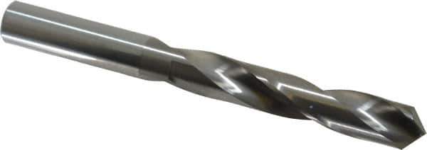 Atrax - 31/64" 118° Solid Carbide Jobber Drill - Bright Finish, Right Hand Cut, Spiral Flute, Straight Shank, 4-3/4" OAL, Standard Point - Eagle Tool & Supply