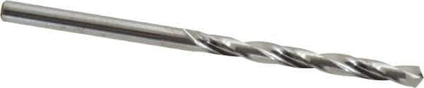 Atrax - 3mm 118° Solid Carbide Jobber Drill - Bright Finish, Right Hand Cut, Spiral Flute, Straight Shank, 2-1/4" OAL, Standard Point - Eagle Tool & Supply