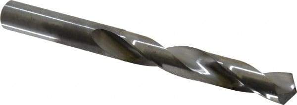 Atrax - 11mm 118° Solid Carbide Jobber Drill - Bright Finish, Right Hand Cut, Spiral Flute, Straight Shank, 4-1/2" OAL, Standard Point - Eagle Tool & Supply